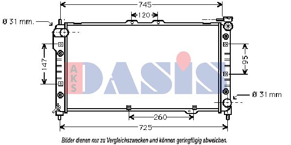 AKS DASIS Jäähdytin,moottorin jäähdytys 110230N